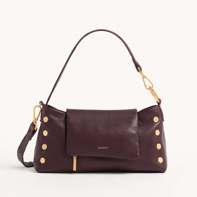 Hammitt Vip Satchel Cabernet Pebble Brushed Gold