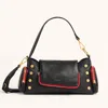 Hammitt Vip Satchel Cargo Black Brushed Gold Red Zip