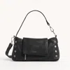Hammitt Vip Satchel Tempo Black Silver