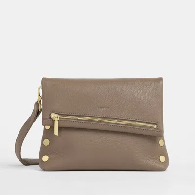 Hammitt Vip Sculpted Taupe Brushed Gold Med