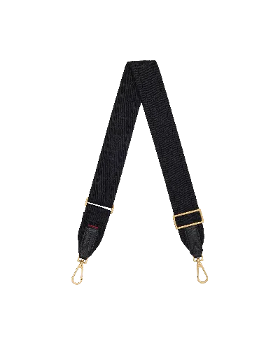 Hammitt Webbing Crossbody Strap Black Brushed Gold