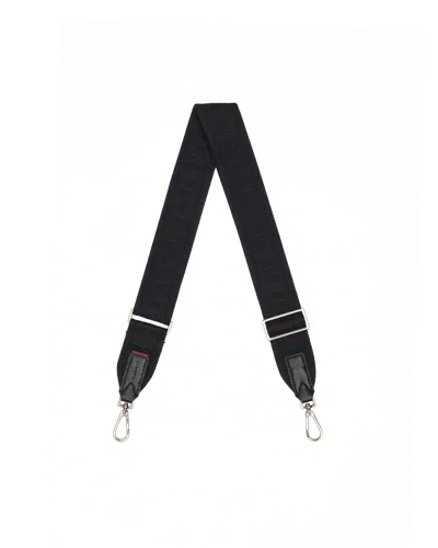 Hammitt Webbing Crossbody Strap Black Gunmetal