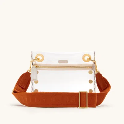 Hammitt Webbing Crossbody Strap Candlelight Orange Brushed Gold