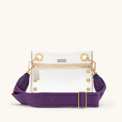 Hammitt Webbing Crossbody Strap Game Day Purple Brushed Gold