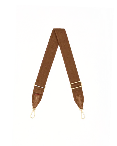 Hammitt Webbing Crossbody Strap Mahogany Brushed Gold