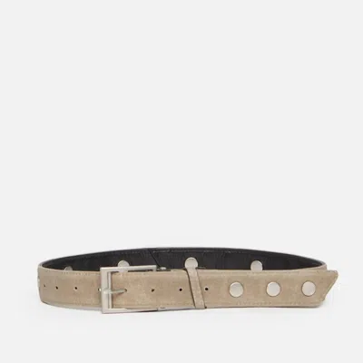 Hammitt Women's Charlie Reversible Riveted Belt In Black/pewter In Brown