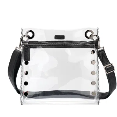 Hammitt Women's Tony Medium Clear Handbag In Clear-black In Multi