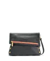 Hammitt Women's Vip Medium Leather Crossbody Bag In Black Brushed Gold Red Zip