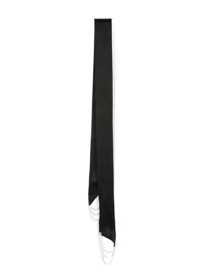 Hamoulet Amira Satin Scarf In Black