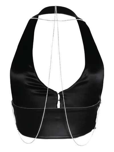 Hamoulet Cosmos Chain-embellished Halterneck Top