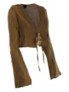 Hamoulet Hadar Bell-sleeve Embellished Blouse
