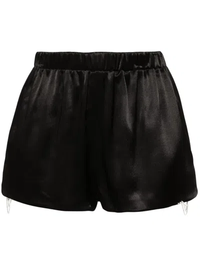 Hamoulet Hana Satin Shorts In Black