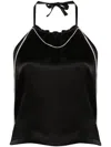 Hamoulet Layla Crystal-embellished Satin Top In Black