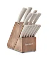 Hampton Forge 13 Piece Harvest Block Cutlery Set In White