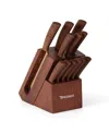 Hampton Forge 13 Piece Raintree Copper Block Cutlery Set In Multi