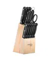 Hampton Forge 14 Piece Brighton Block Cutlery Set In Black