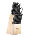 Hampton Forge Brighton 14pc Block Set In Black