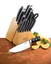Hampton Forge Continental 15pc Cutlery Set With Block In Black