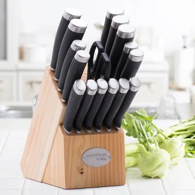 Hampton Forge  Epicure - 17 Piece Knife Block Set In Black;silver