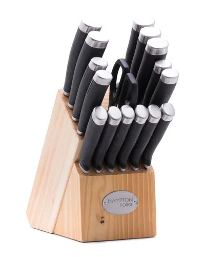 Hampton Forge Epicure 17pc Cutlery Set In Black