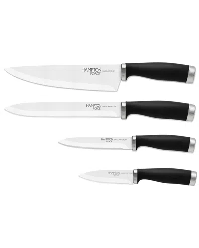 Hampton Forge Epicure 4pc Soft Grip Cutlery Set In Black