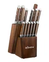 Hampton Forge Harley 14pc Block Set In Brown