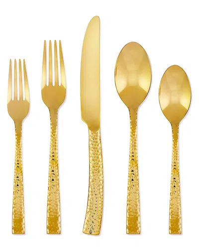 HAMPTON FORGE HAMPTON FORGE PARIS HAMMERED GOLD TITAN 18/0 20PC SET