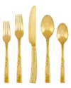 Hampton Forge Argent Orfevres  Paris Hammered Gold 20-pc. Flatware Set, Service For 4 In Metallic
