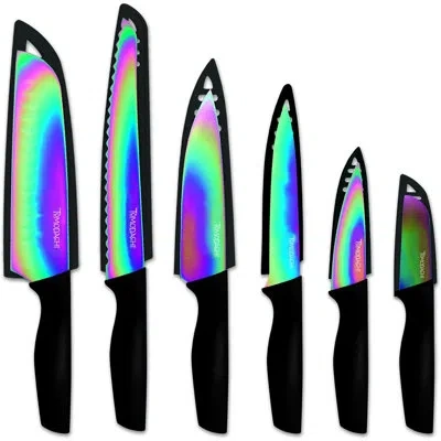 Hampton Forge Rainbow Black 12 Piece Cutlery Set