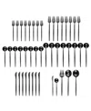 Hampton Forge Skandia Zephyr Black 45 Piece Flatware Set, Service For 8 In Black