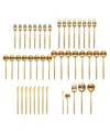 Hampton Forge Skandia Zephyr Satin 45 Piece Flatware Set In Metallic