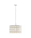 Hampton Hill Abbot 4-light Drum-shaped Chandelier In White