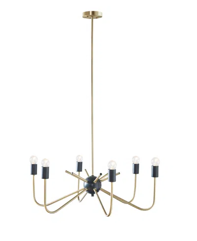 HAMPTON HILL ALEXIS 6-LIGHT TWO-TONE CHANDELIER