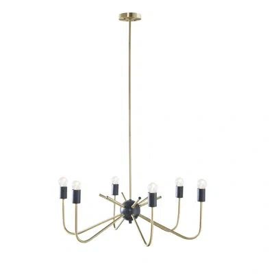 Hampton Hill Alexis 6-light Metal Chandelier In Antique Brass,black