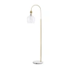 Hampton Hill Auburn Arched Floor Lamp With Marble Base In Multi
