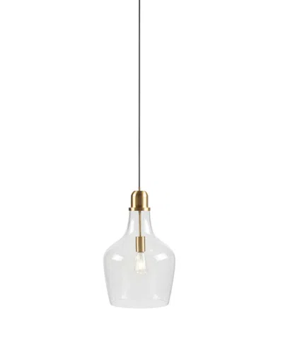 Hampton Hill Bell Shaped Glass Pendant In Gold,clear