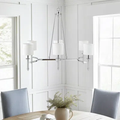 Hampton Hill Elegenza 6 Light Chandelier In Chrome