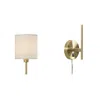 Hampton Hill Metal Wall Sconce With Cylinder Shade, Set Of 2 In Gold