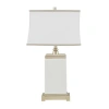 Hampton Hill Signature Colette Rectangular Ceramic Table Lamp In White