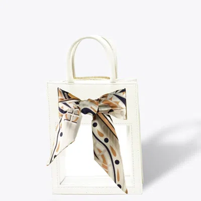 Hampton Road Women's Mini Calista Bag In Oyster Bag With Gold Scarf In Multi