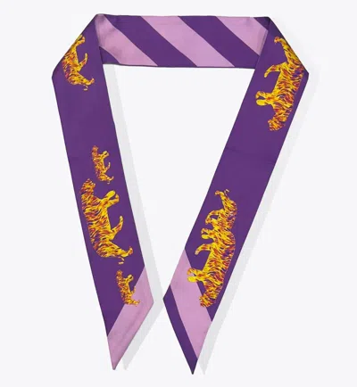 Hampton Road Women's Twilly Set Scarf In Tiger Crossing In Purple