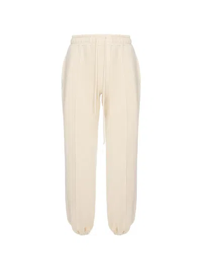 Hamza Alladin Drawstring Cotton Trousers In Neutral