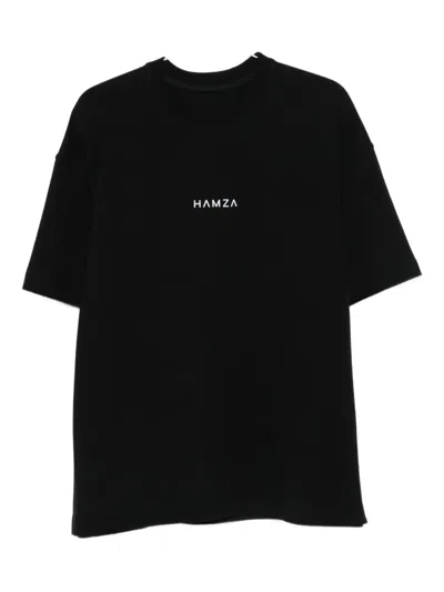 Hamza Alpha 2.0 Logo-detail Crew-neck T-shirt In Black