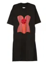 Hamza Amalfi Printed Mini Dress In Black