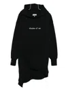 Hamza Asymmetric-hem Hoodie In Black