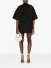 Hamza Bella High-neck Mini Dress In Black