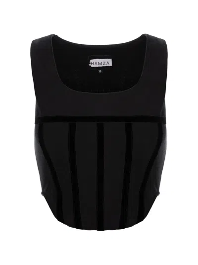 Hamza Beverly Corset-style Top In Black