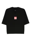 Hamza Box-logo Cropped T-shirt In Black