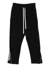 Hamza Drawstring Side-zip Trousers In Black
