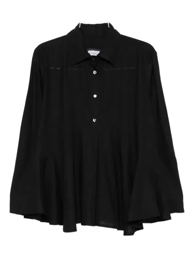 Hamza Flared Blouse In Black